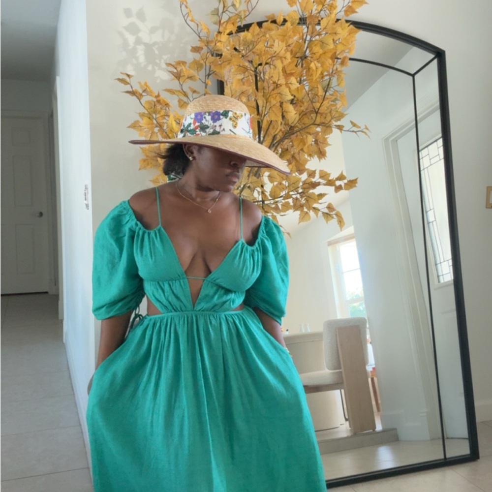 Cult Gaia Charlize cold shoulder open back cutout midi dress